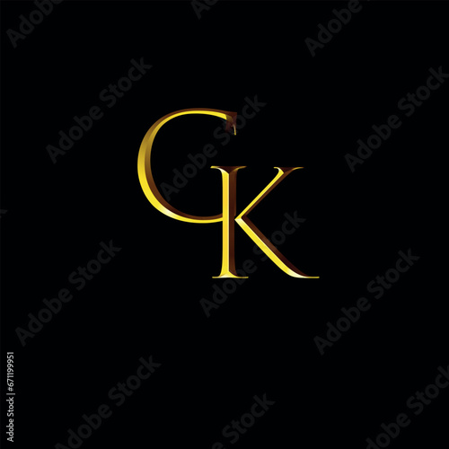 GK unique logo design make by adobe illustrator.
