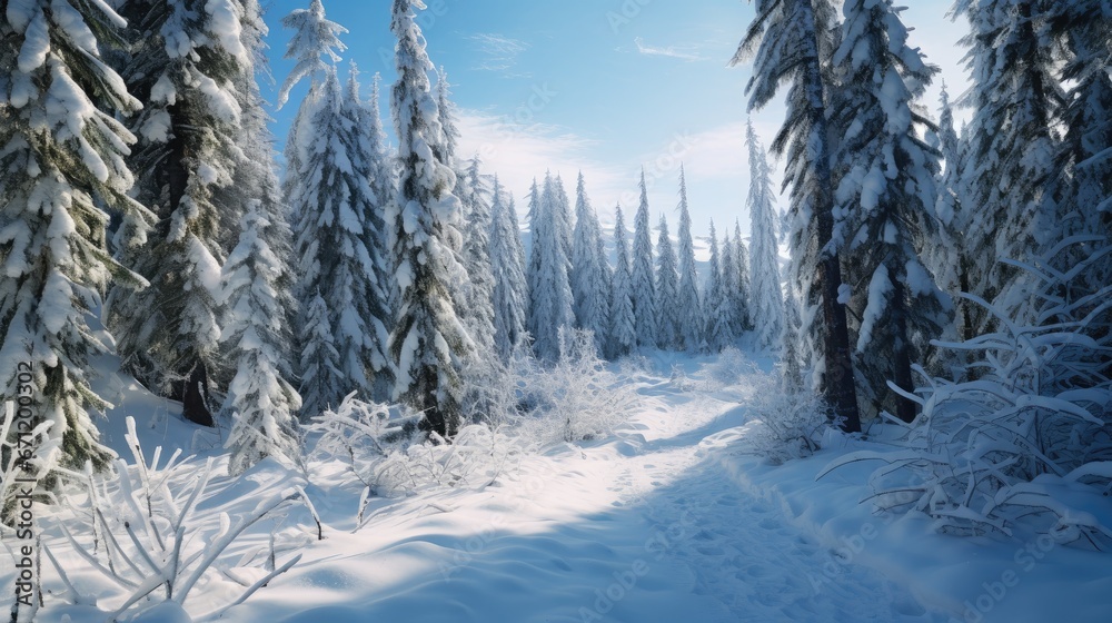 Winter's Wilderness Beckons: Embark on adventures in the cold, discovering the serenity of snowy forest trails that lead to seasonal beauty.