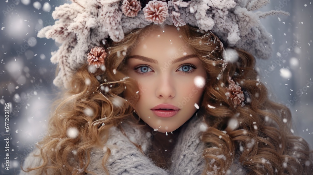 Winter Portraits: beauty of people in the cold, their frosty expressions and snowy backgrounds.