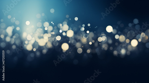 blue and gold bokeh, gold and silver, depth of field, defocus, haze, golden lights, blue and gold background, luxury feeling, blue night lights, dark background, party
