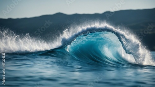 wave in the water A water wave splash icon, showing the dynamism and the freshness of water. The splash is blue and wild