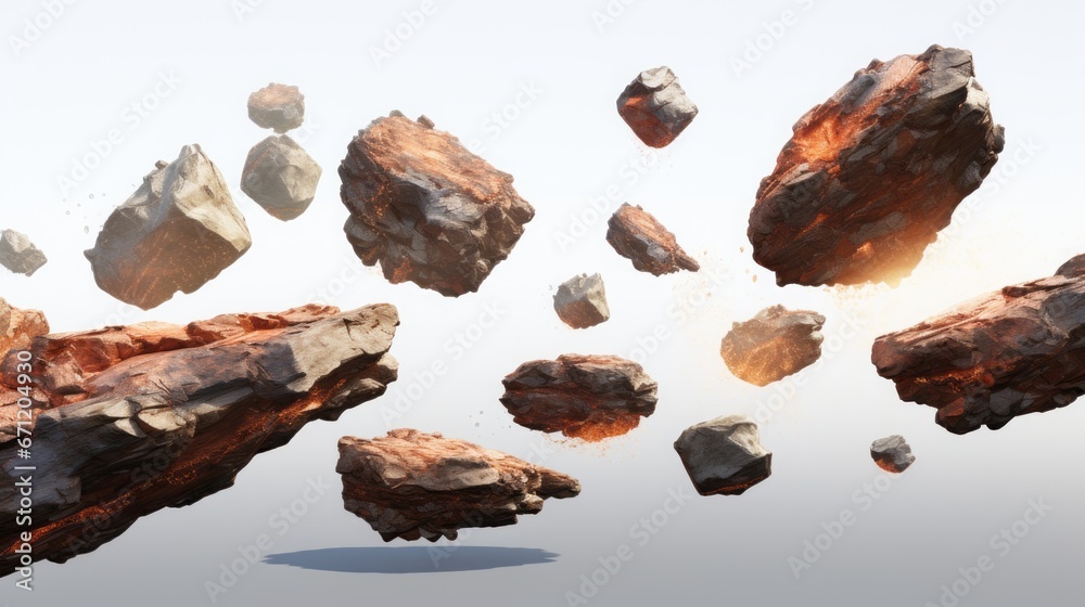 Rock stone white background fall black falling space isolated splash dust mountain cliff flying. Earth stone boulder texture rock abstract broken powder white dirt blast float burst fantasy surface. Rock stone white background fall black falling space isolated splash dust mountain cliff flying. Earth stone boulder texture rock abstract broken powder white dirt blast float burst fantasy surface.