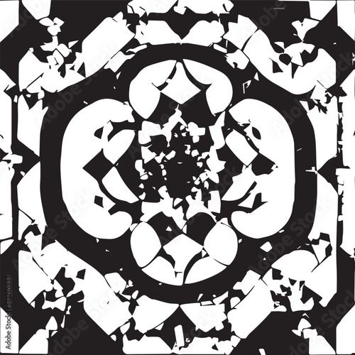 Distressed background in black and white texture with dark spots, scratches and lines. Abstract illustration