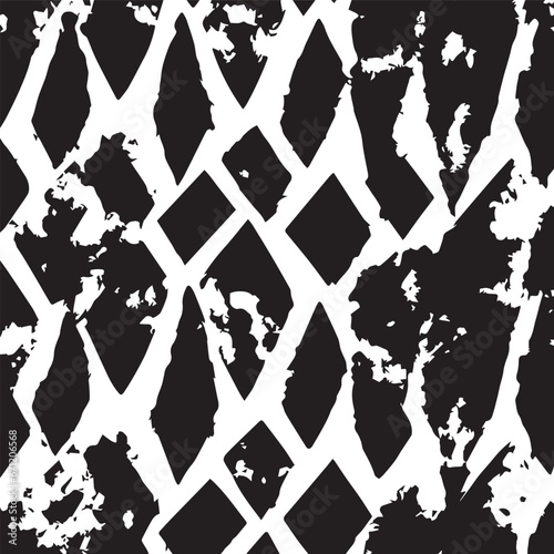Distressed background in black and white texture with dark spots, scratches and lines. Abstract illustration