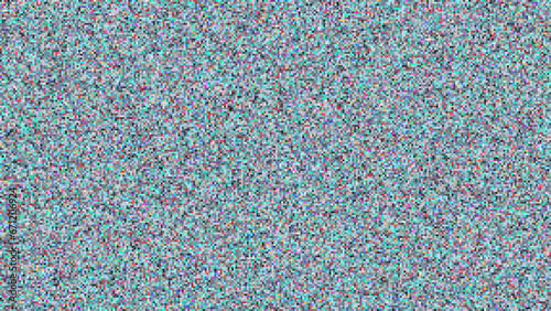 Static pixel noise on the TV screen as seamless pattern. Glitch or broadcast error background. Abstract vector illustration with sand texture