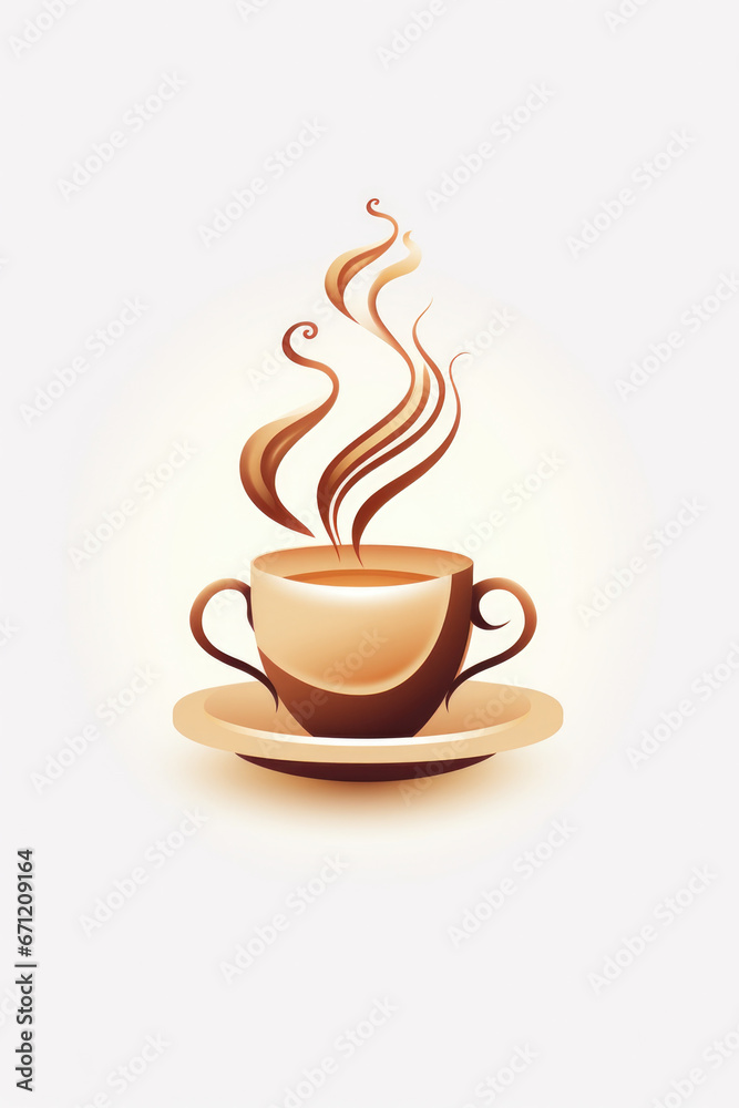 Obraz premium A picture of a steaming cup of coffee. Perfect for showcasing the warmth and comfort of a hot beverage. Ideal for use in coffee shop promotions or to add a cozy touch to food and drink blogs