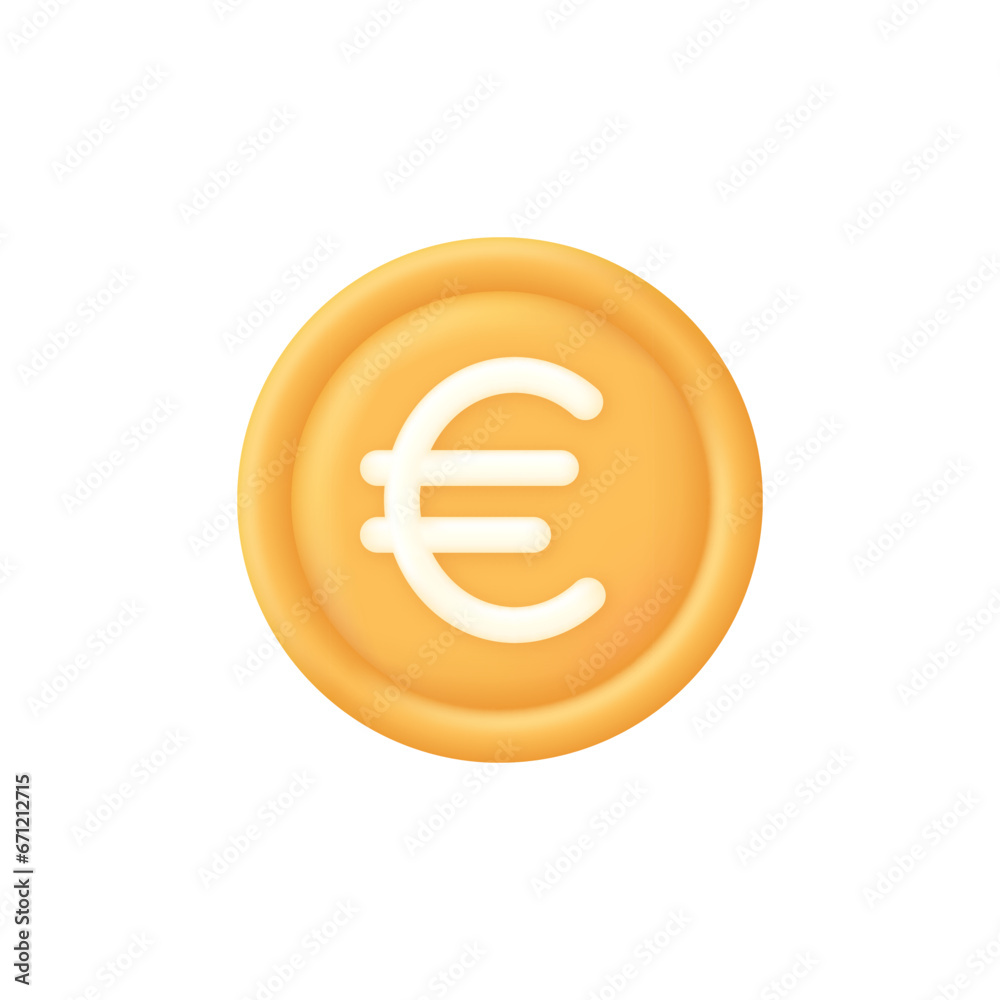 3D Euro coin. Payment icon. Successful transaction. Buy or sell currency online. Currency transaction. Online banking. 3D Euro coin. Payment icon. Successful transaction. Buy or sell currency online. Currency transaction. Online banking.
