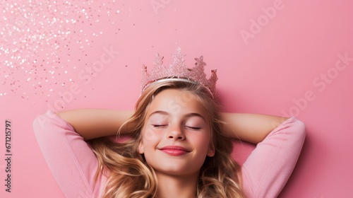 girl with a crown on her head.