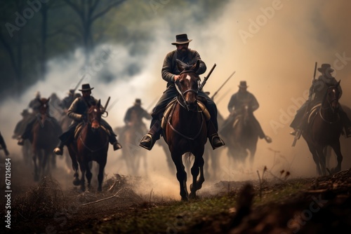 Slika na platnu American Civil War Reenactors