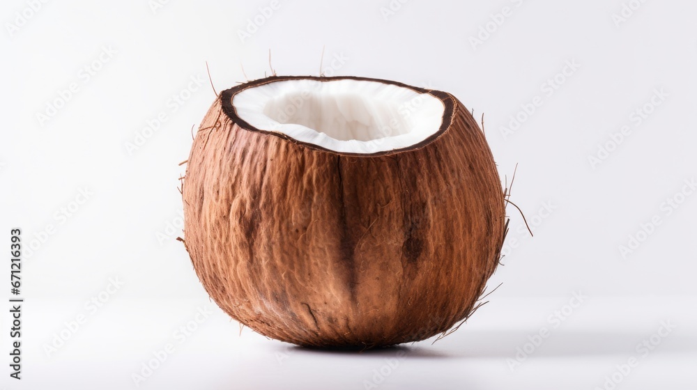 coconut on white background. coconut on white background.