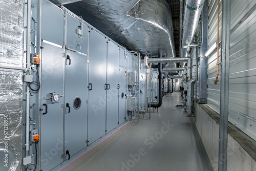 Closeup of a ventilation system designed for airing and providing fresh air. Ideal for HVAC industry promotions or air quality improvement campaigns.