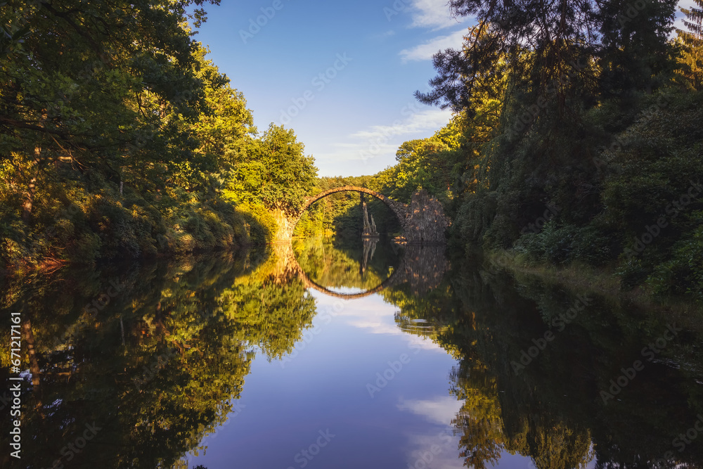 Public park in Kromlau - Rakotzbrucke - Germany