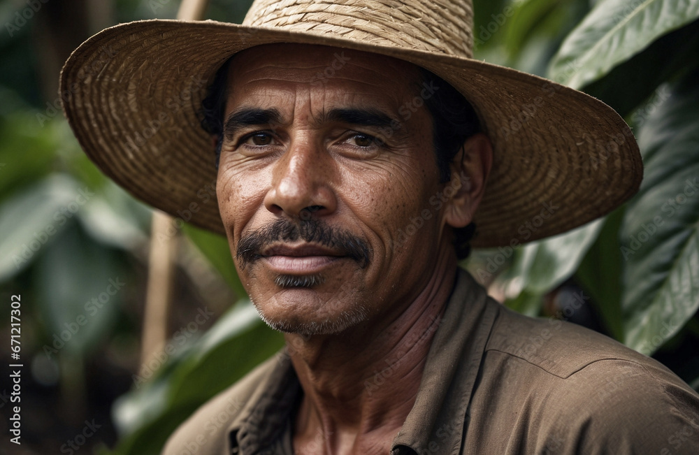 portrait of Venezuelan farmer man