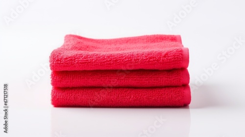 stack of colored kitchen towels.