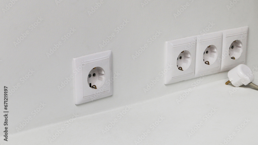 Renovated studio apartment power supply background. Renovated studio apartment power supply background.