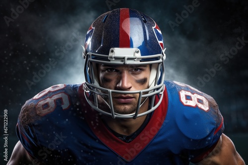 Caucasian american football player.