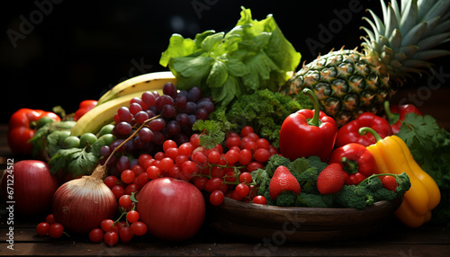 Freshness of nature bounty  healthy eating  organic  vegetarian food  abundance generated by AI