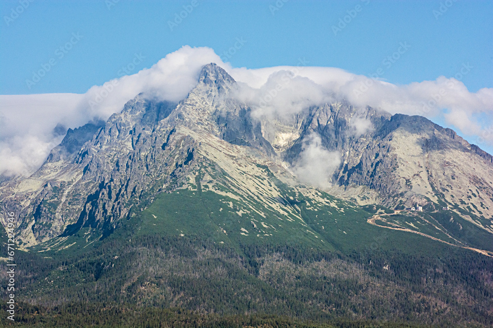 High Tatras from Spisska Sobota, Slovakia