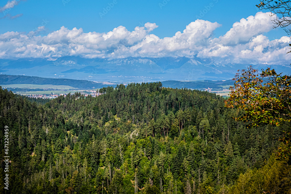 Fototapeta premium High Tatras from Tomasovsky View, Slovakia