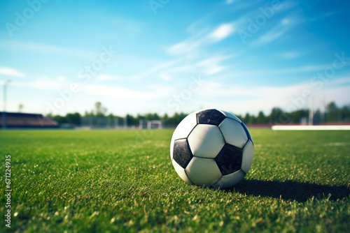 Soccer Ball Resting on Pitch © AIproduction