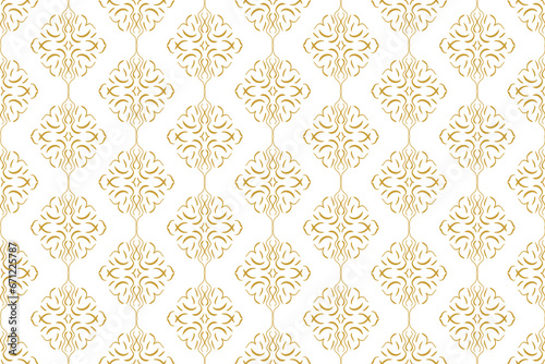 Seamless gold pattern in oriental style, vertical seamless wallpaper.