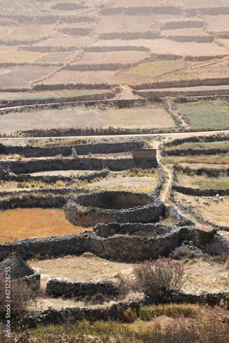 Peruvian preinca ruin avandoned photo