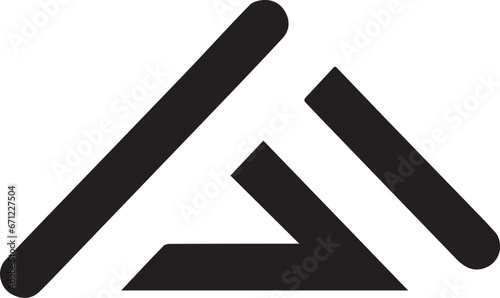 triangle vector illustration monogram