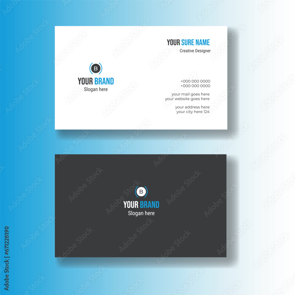 simple and modern card template simple and modern card template