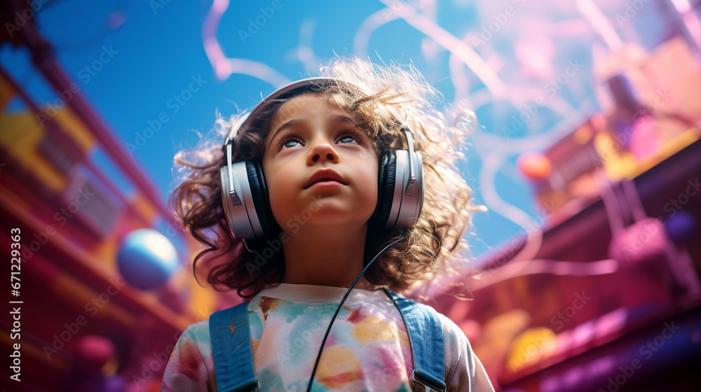 Curious Child in a Colorful World, generative ai
