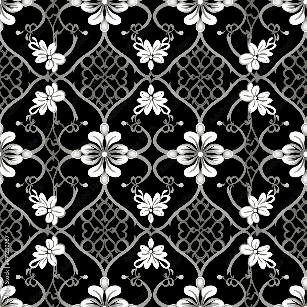 Fototapeta premium Seamless Lace and Lattice Pattern