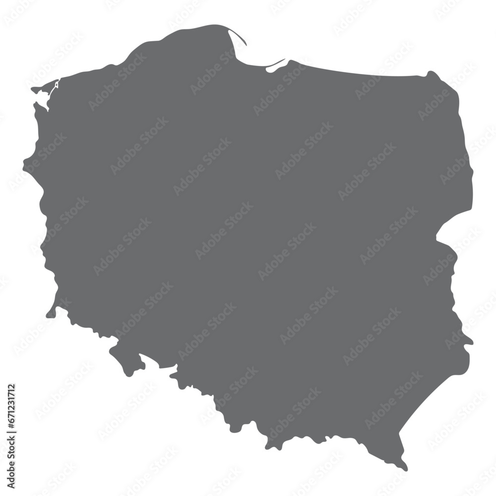 Poland map. Map of Poland in high details