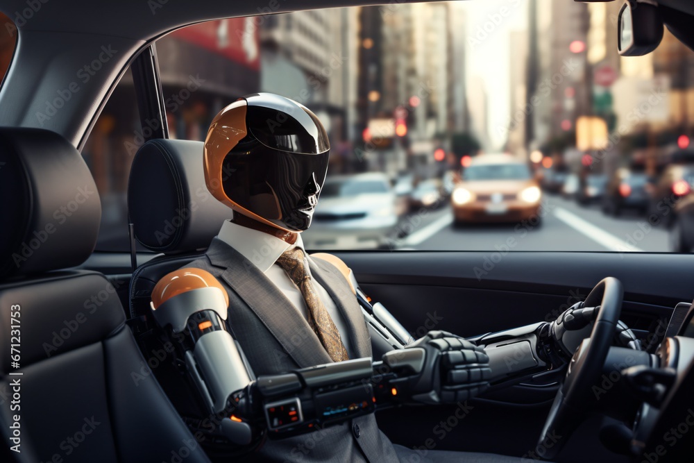 Cybernetic Drive Through Urban Velocity.
