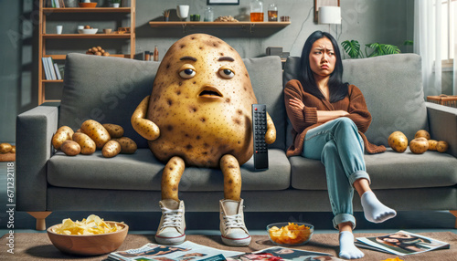 couch potato / unhappy spouse photo
