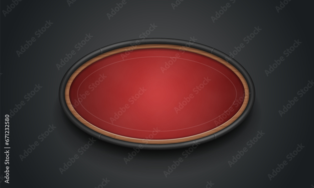 Poker table with red cloth on dark background. Vector illustration. Poker table with red cloth on dark background. Vector illustration.