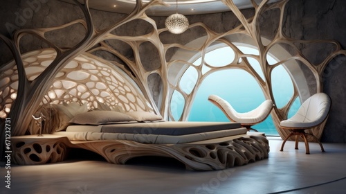  Interior design of a very unusual bedroom