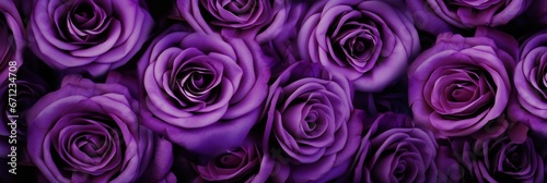 bouquet of purple roses. Generative AI.