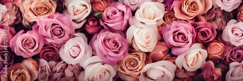 bouquet of roses. Background. Generative AI.