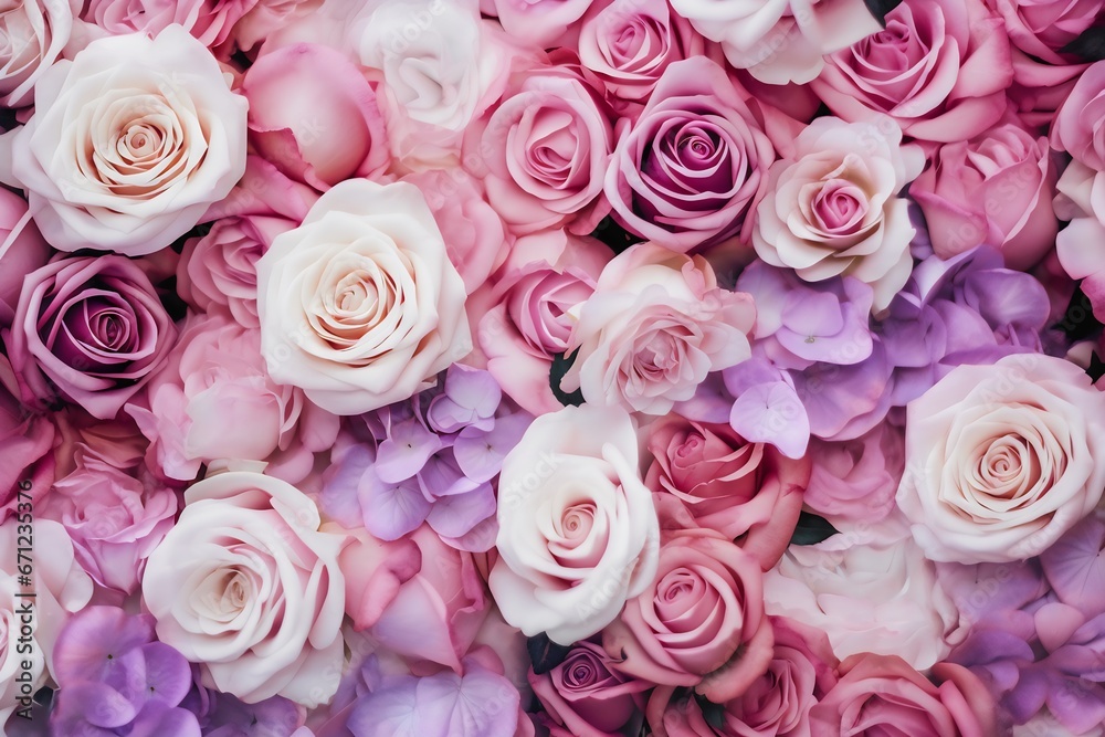 bouquet of roses. Background. Generative AI. bouquet of roses. Background. Generative AI.