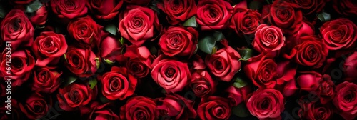 bouquet of red roses. Generative AI.