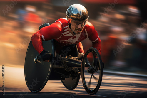 Wheelchair athletes in action: The momentum of adaptive sports. Dynamics and energy of Paralympic sports.