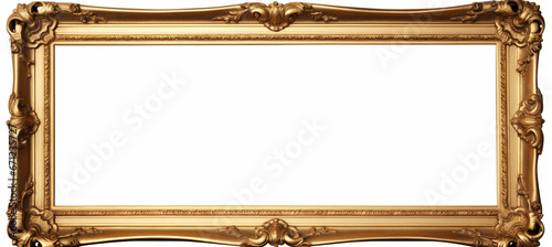 antique gold frame isolated