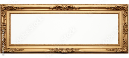 gold frame isolated on white
