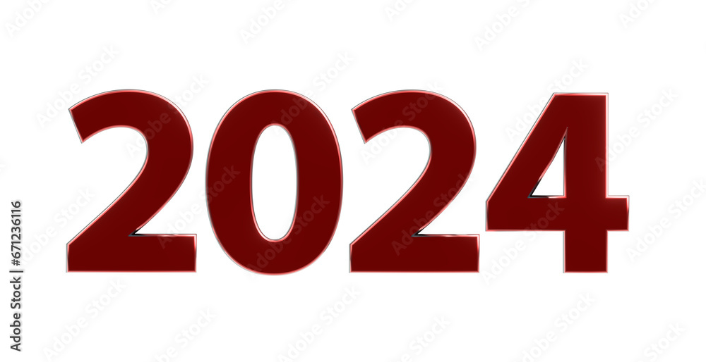 2024 3D-Schrift, Jahreszahl, Kalender, metallisch, Perspektive, Nummer, Jubiläum, Neujahr, Jahreswechsel, rot 2024 3D-Schrift, Jahreszahl, Kalender, metallisch, Perspektive, Nummer, Jubiläum, Neujahr, Jahreswechsel, rot