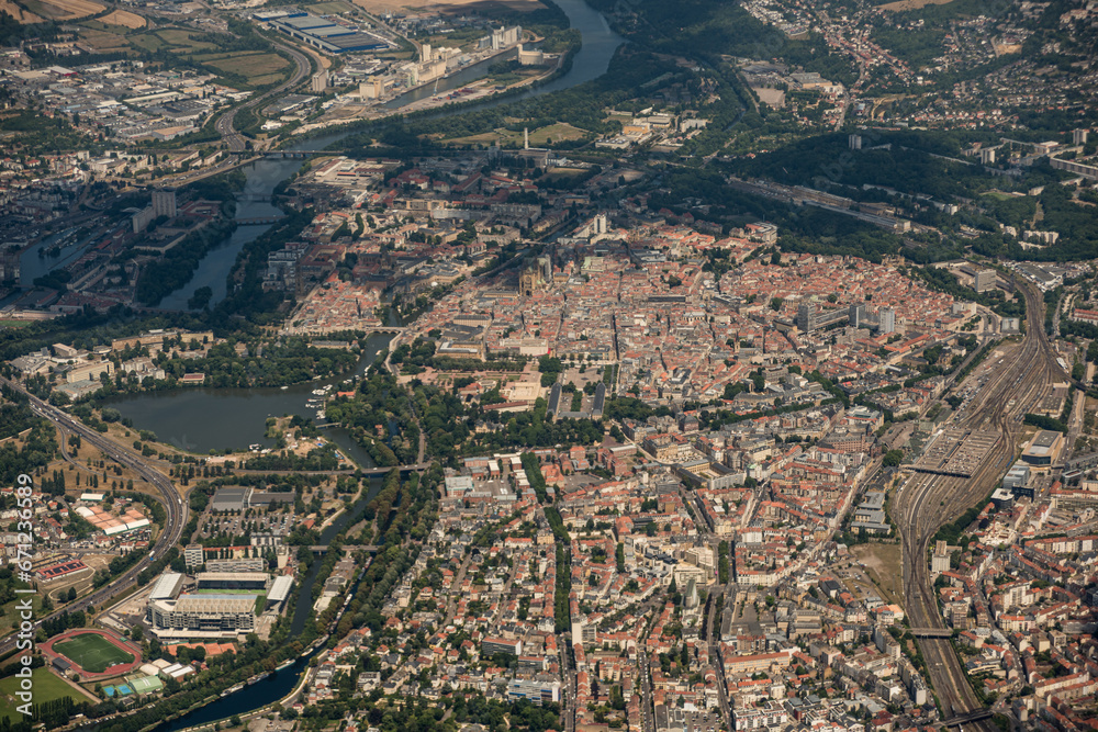 Luftbild Metz Frankreich