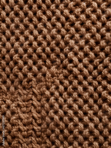 Brown textured abstract knitted background 