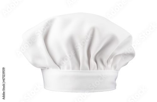 White cooks cap isolated on transparent background. white chef's hat on white. PNG 