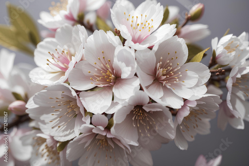 Sakura flower. Cherry blossom close up. Springtime floral background