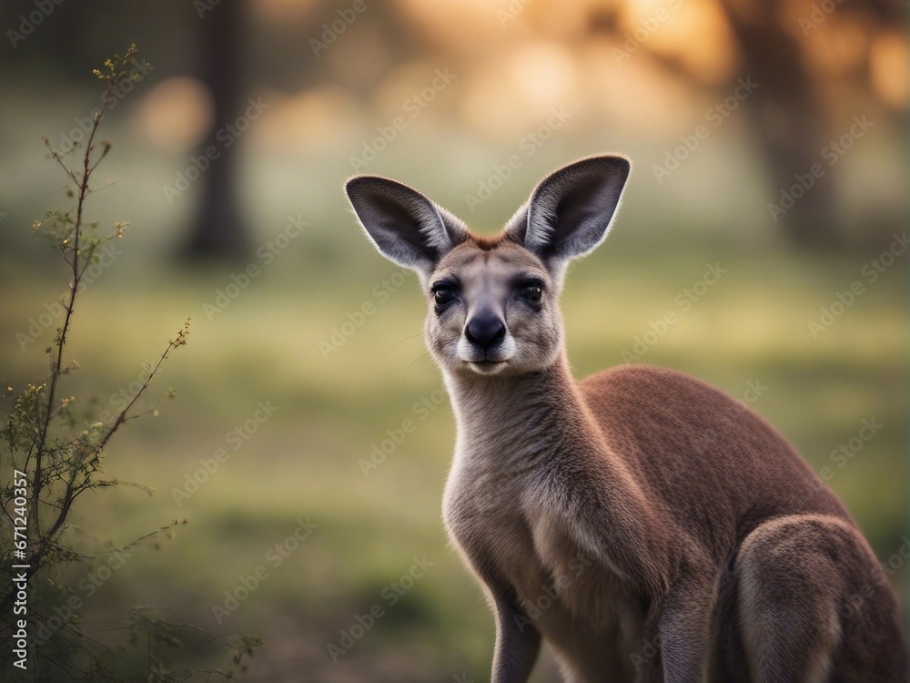 wild kangaroo at the nature

