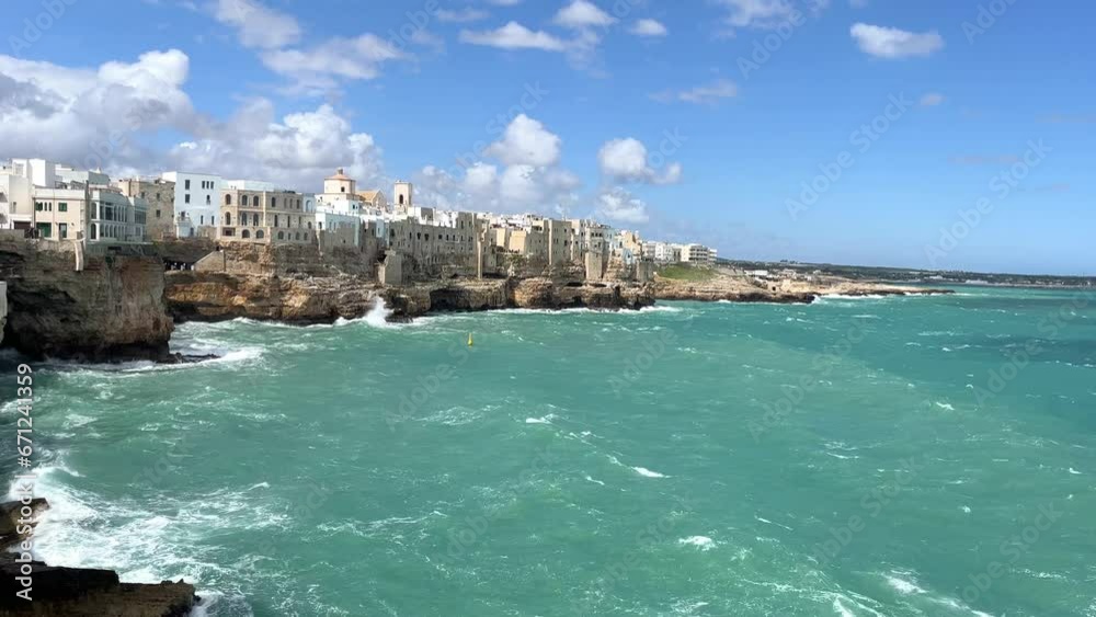Seascape of Polignano a Mare, small Italian city. Seascape of Polignano a Mare, small Italian city.