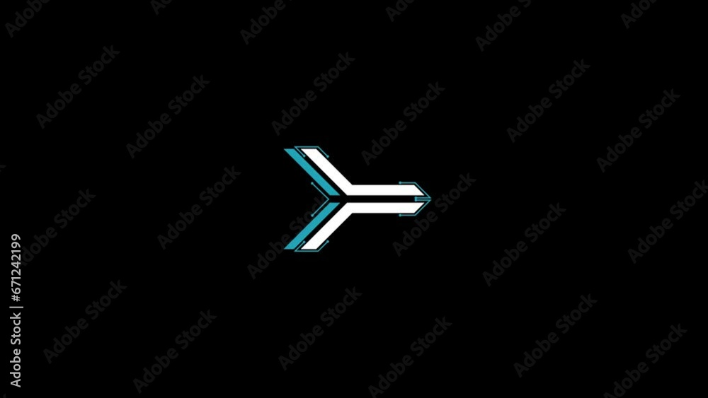 HUD Arrow Technological Futuristic Elements on Black Background - Arrow Sign Animation, HUD Template for Broadcast Future Design, 2D Texture HUD Arrow Technological Futuristic Elements on Black Background - Arrow Sign Animation, HUD Template for Broadcast Future Design, 2D Texture